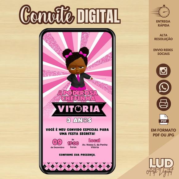 Convite Digital Poderosa Chefinha Negra