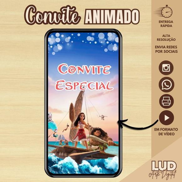 Convite Animado Moana 2