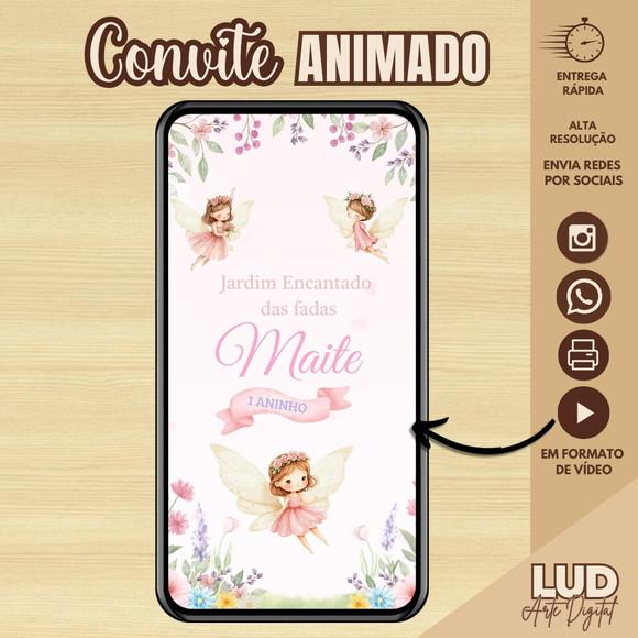 Convite Animado Jardim das Fadas