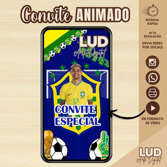 Convite Animado Futebol / Copa /brasil
