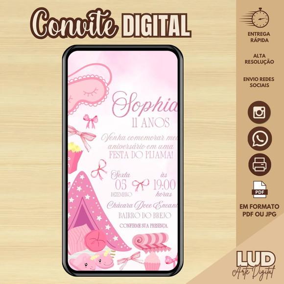 Convite Digital Festa do Pijama