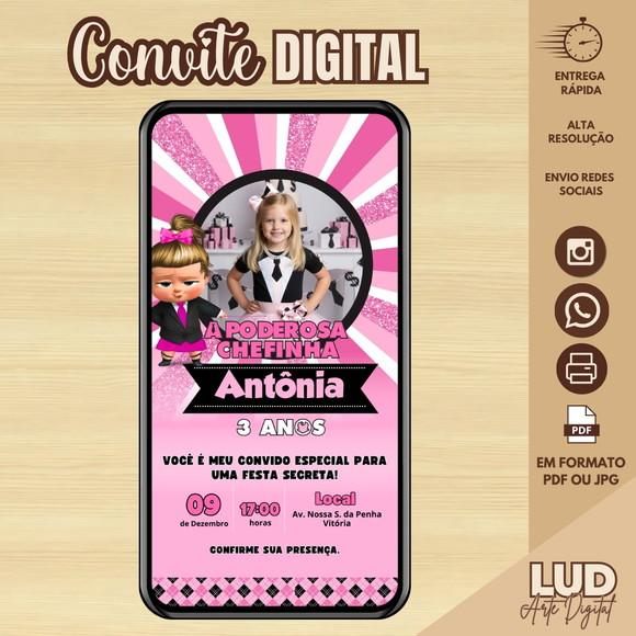 Convite Digital com Foto Poderosa Chefinha