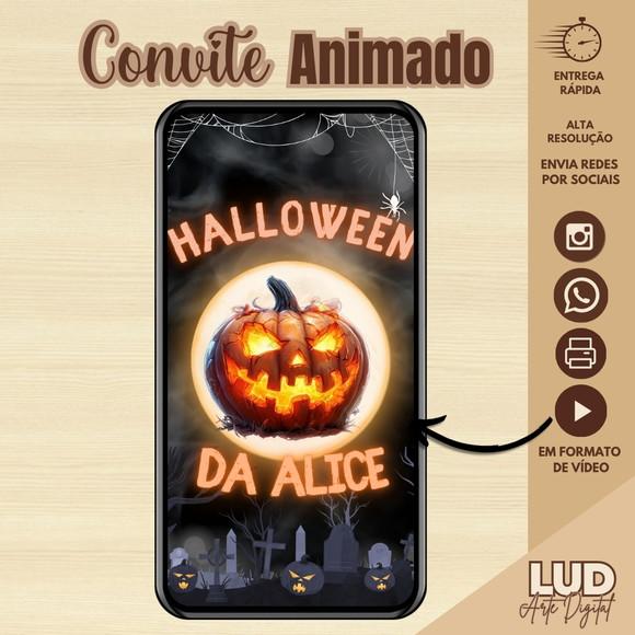 Convite Animado Halloween