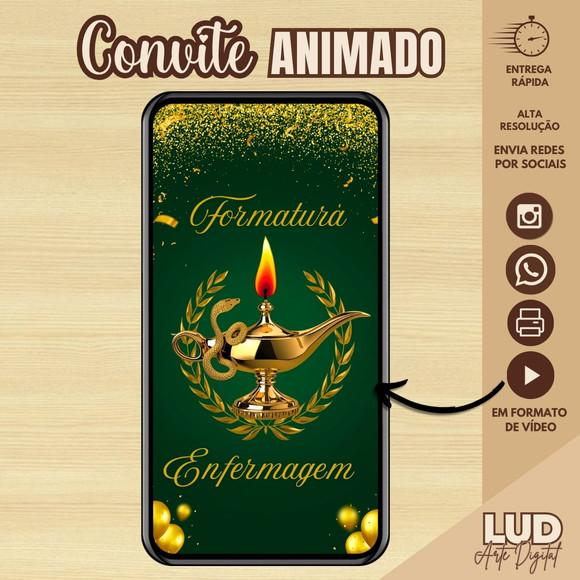 Convite Animado Formatura Enfermagem/ Tec. em Enfermagem