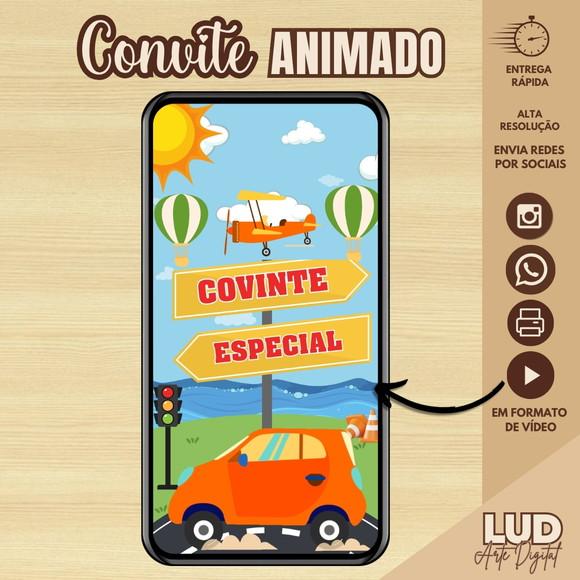 Convite Animado Carrinhos/carros