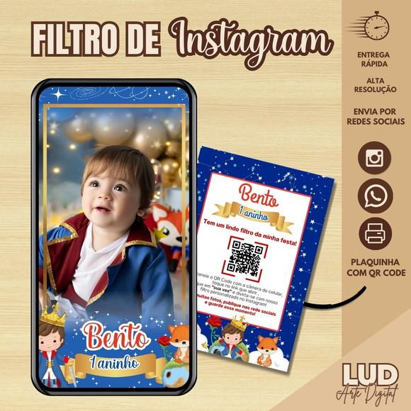 Filtro de Instagram Pequeno Principe + Plaquinha com Qr Code