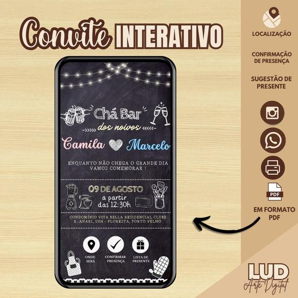 Convite Interativo Chá Bar/chá dos Noivos/chá de Panela