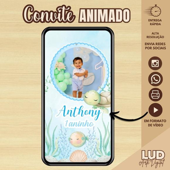 Convite Animado Fundo do Mar
