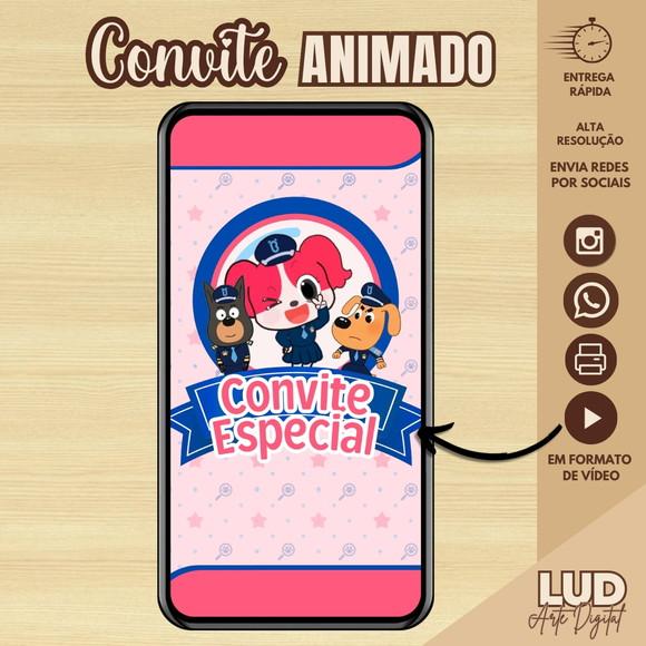 Convite Animado Detetive Labrador