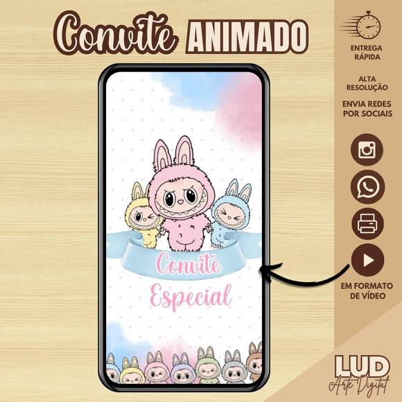 Convite Animado Labubu