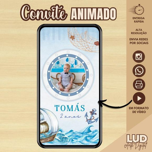 Convite Animado Navio/marinheiro