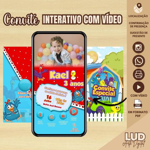 Convite Envelope Interativo Galinha Pintadinha