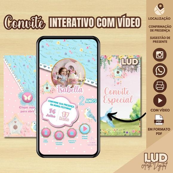 Convite Envelope Interativo com Vídeo Jardim