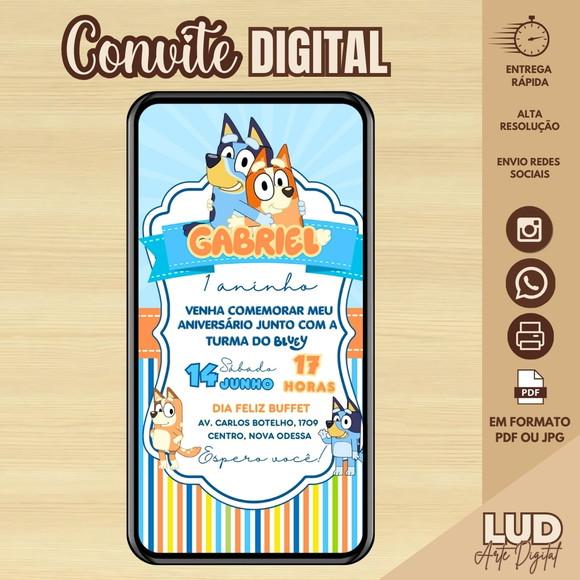 Convite Digital Bluey