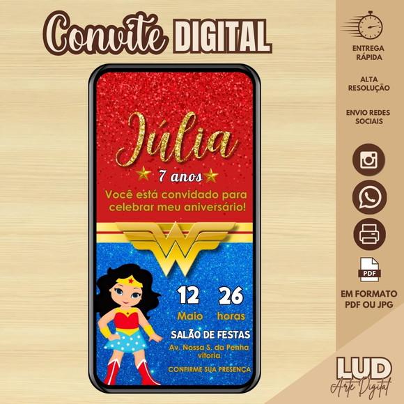 Convite Digital Mulher Maravilha