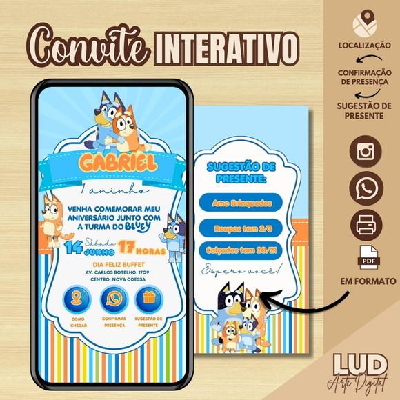 Convite Digital Interativo Bluey
