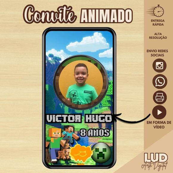 Convite Animado Minecraft