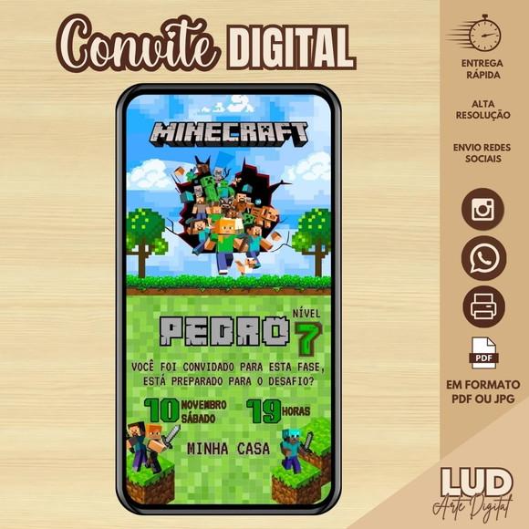 Convite Digital Minecraft