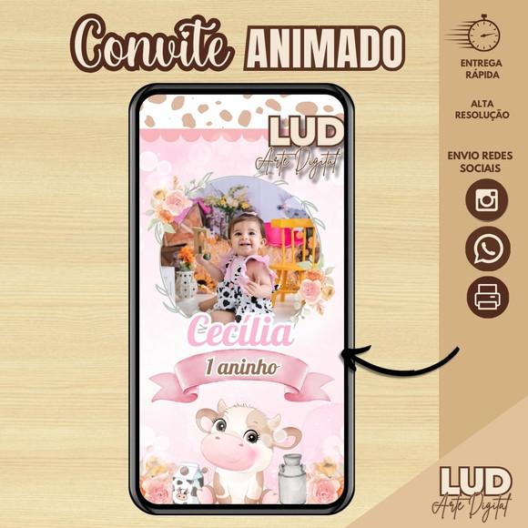 Convite Animado Vaquinha/fazendinha