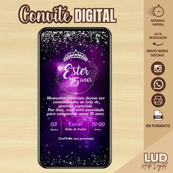 Convite Digital Adulto 15 Anos Euforia
