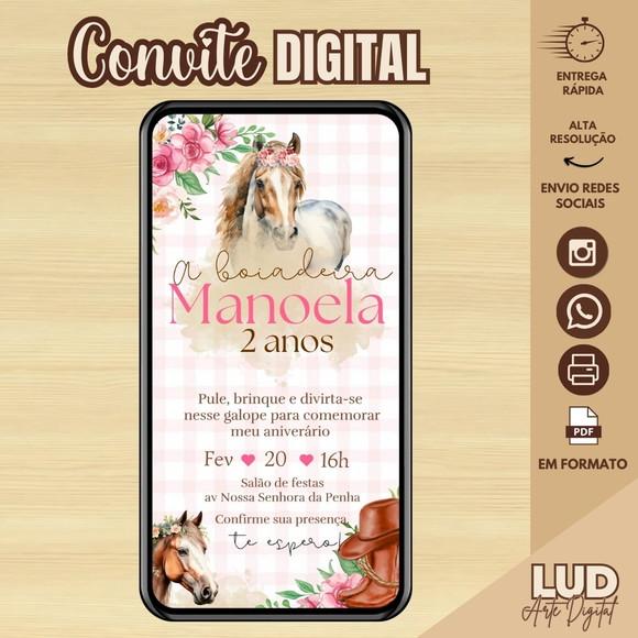 Convite Digital Cavalo /cowboy/haras/boiadeira