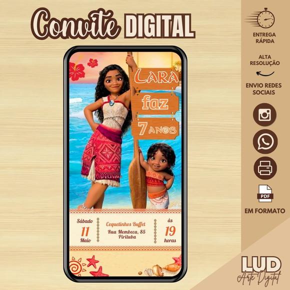 Convite Digital Moana 2
