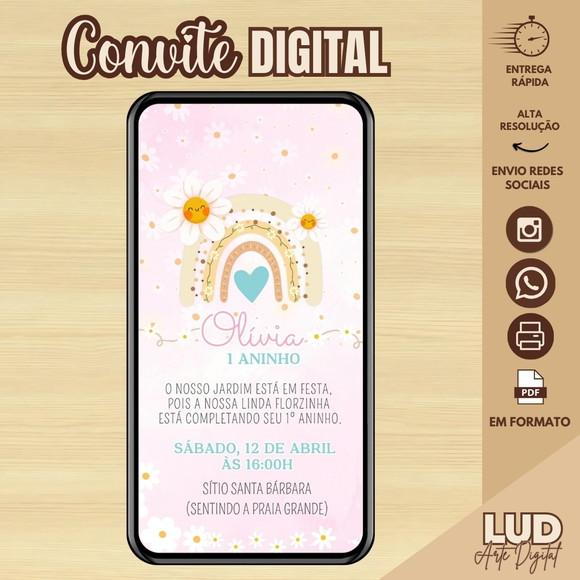 Convite Digital Jardim das Margaridas