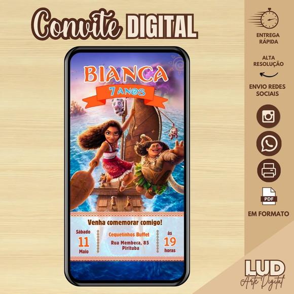 Convite Digital Moana 2