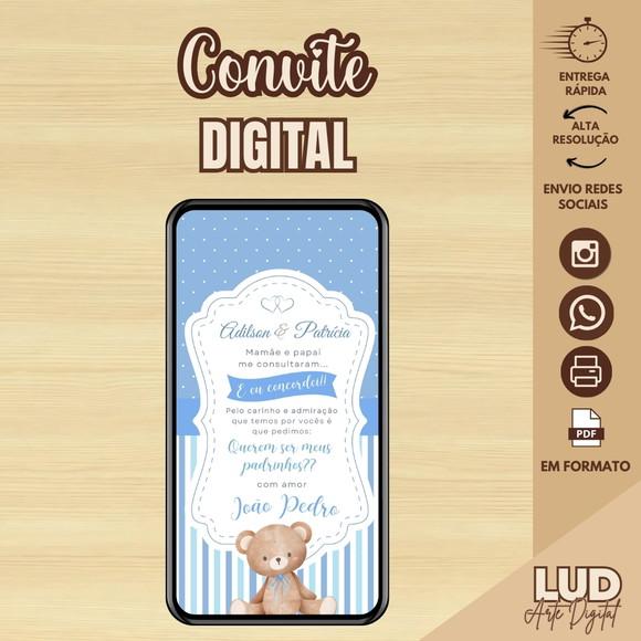 Convite Digital Padrinhos de Batismo