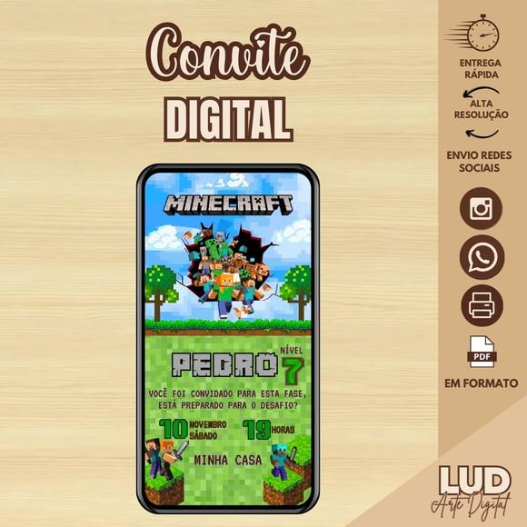 Convite Digital Minecraft