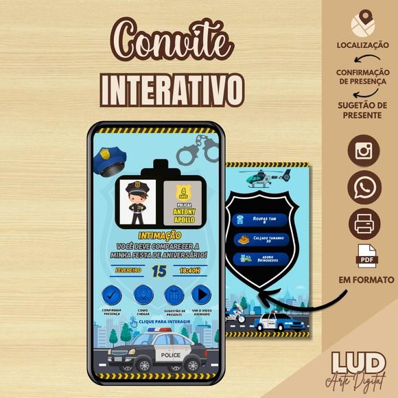 Convite Interativo Vídeo Policial