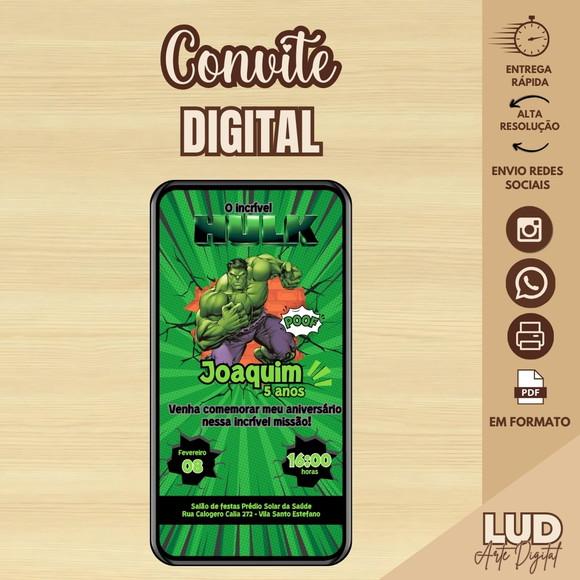 Convite Digital Hulk