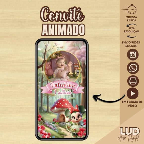 Convite Animado Bosque da Minnie
