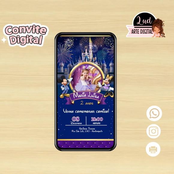 Convite Digital Minnie e Mickey 50 Anos