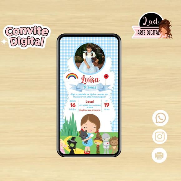 Convite Digital Mágico de Oz