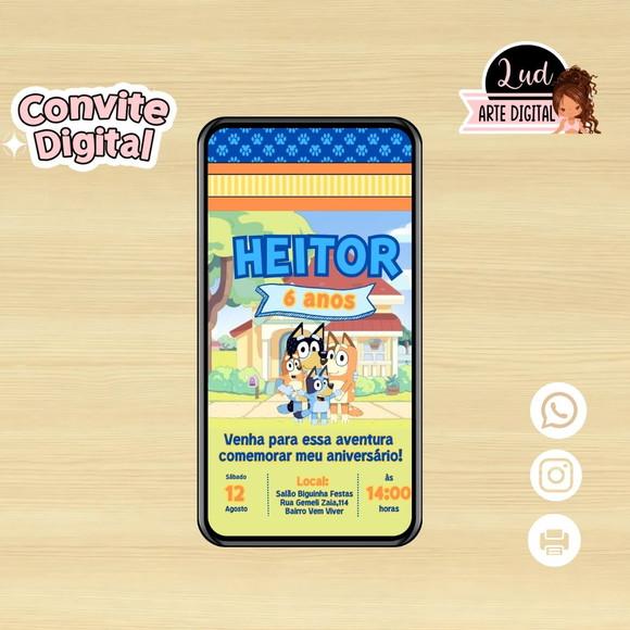 Convite Digital Bluey