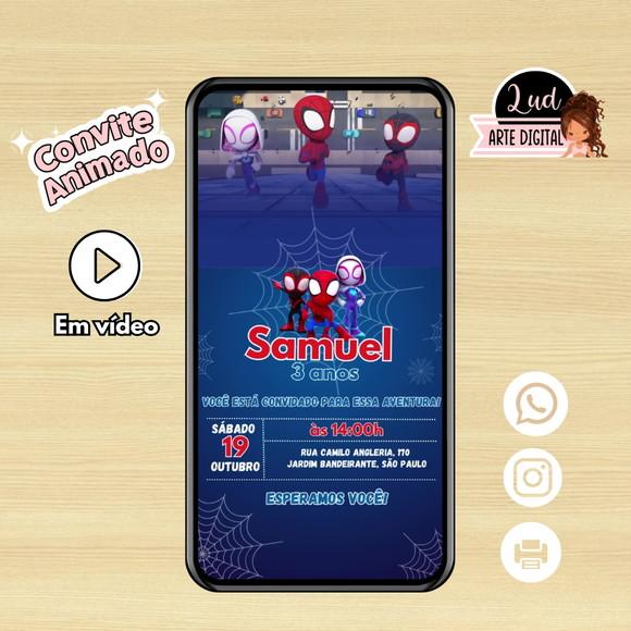Convite Animado Homem Aranha
