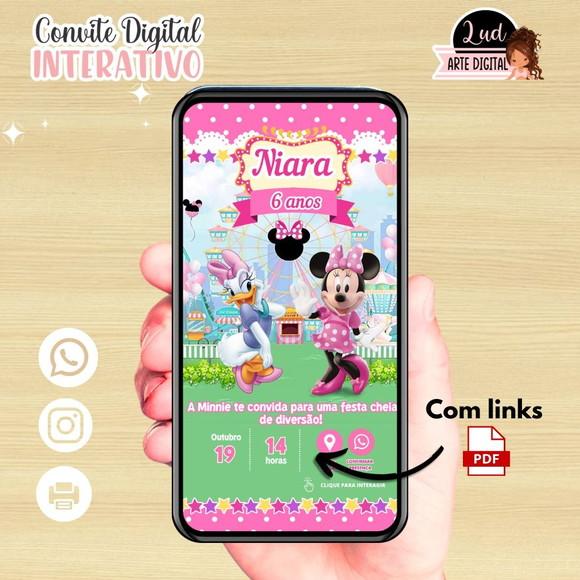 Convite Digital Interativo Parque da Minnie