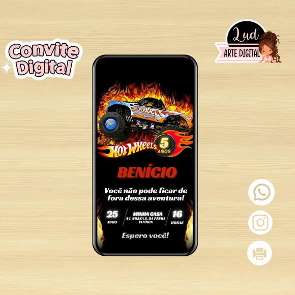 Convite Digital Hot Wheels