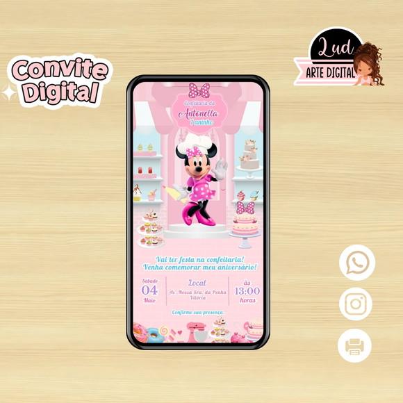 Convite Digital Confeitaria da Minnie