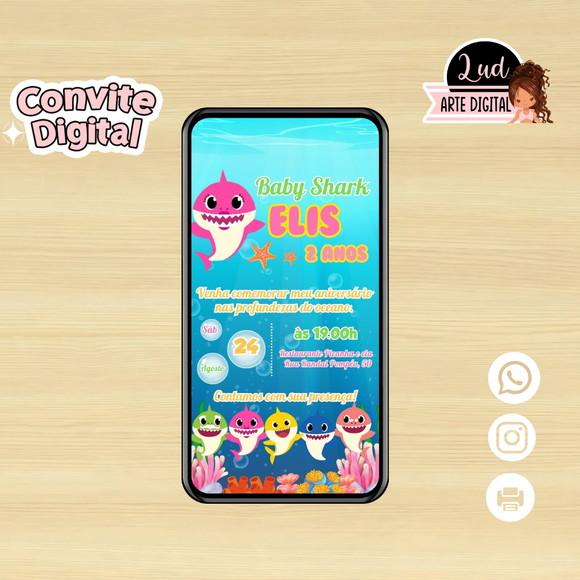 Convite Digital Baby Shark