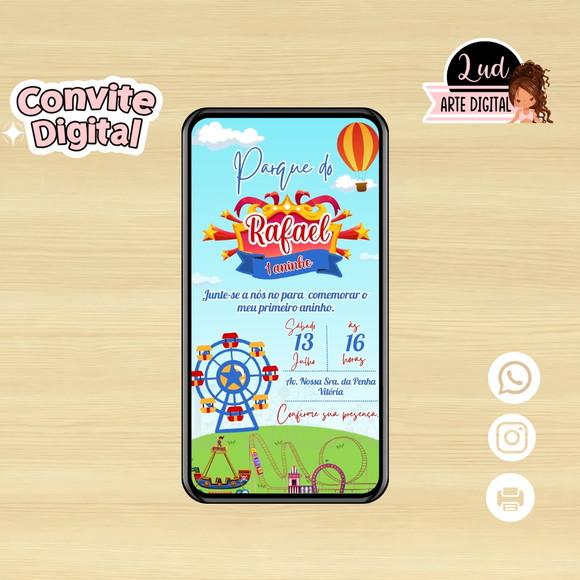 Convite Digital Parque Diversões