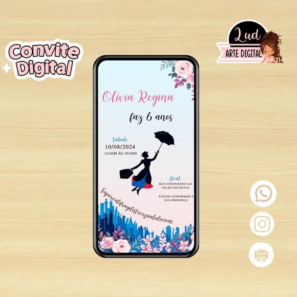 Convite Digital Mary Poppins