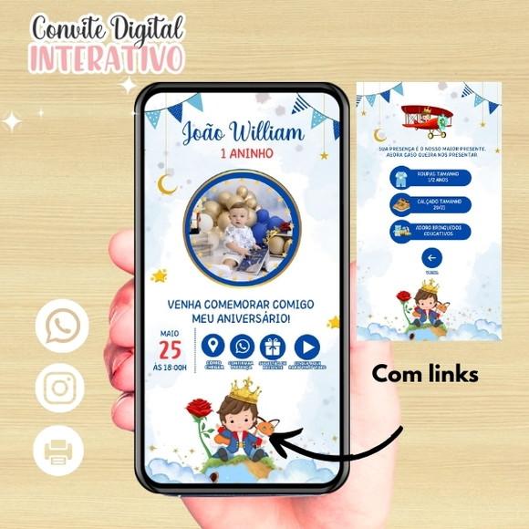 Convite Digital Interativo Pequeno Príncipe