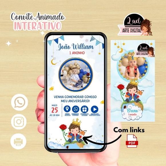 Convite Animado Interativo Pequeno Príncipe