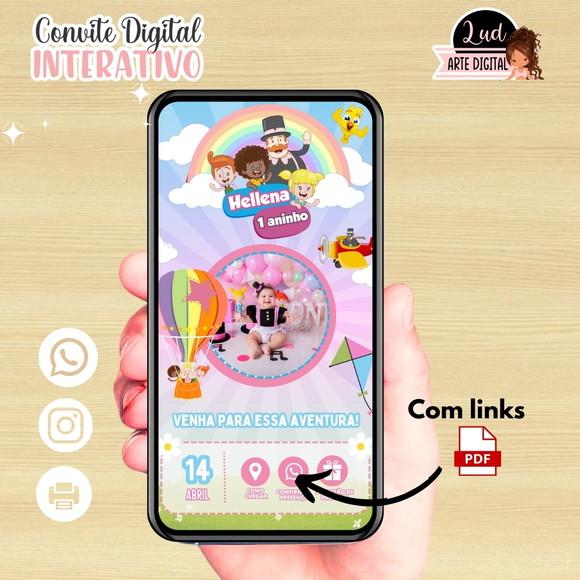 Convite Digital Interativo Mundo Bita Candy