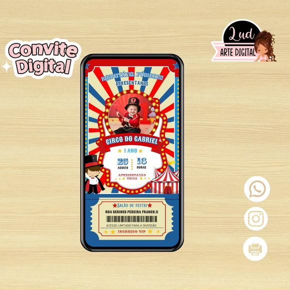 Convite Digital Ingresso Circo