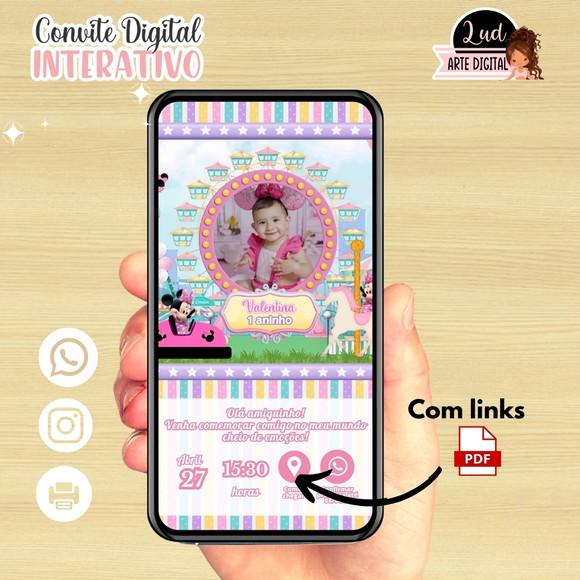 Convite Digital Interativo Parque da Minnie