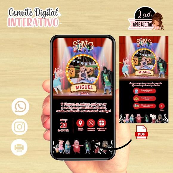 Convite Digital Interativo Sing
