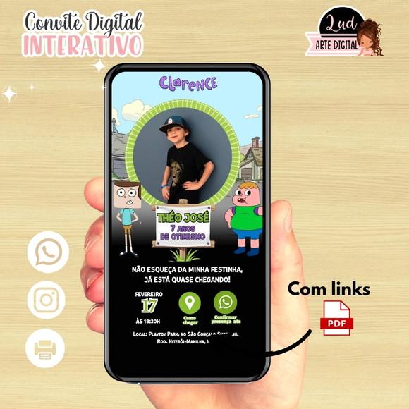Convite Digital Interativo Clarencio o Otimista
